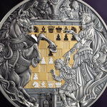 Monnaie QUEEN GAMBIT Chess Battle 3 Oz Argent 7$ Niue 2026 (PRÉCOMMANDE)