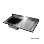 Plonge evier inox professionnelle gamme 700 - centre - combisteel -  - acier inoxydable 700x700x40mm