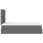 vidaXL Cadre de lit ottoman avec matelas gris foncé 120x200cm tissu