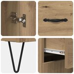 vidaXL Buffet Chêne artisanal 69 5 x 34 x 90 cm Bois d'ingénierie