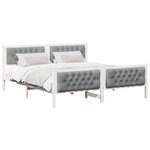 vidaXL Cadre de lit Gris clair 160 x 200 cm Pin massif