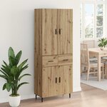 vidaXL Haut Armoire avec tiroir Chêne artisanal 69 5 x 34 x 180 cm
