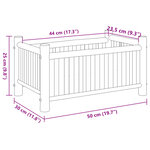 vidaXL Jardinière 50x30x25 cm bambou