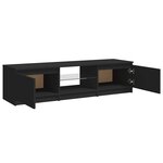 vidaXL Meuble TV avec lumières LED noir 140x40x36 cm