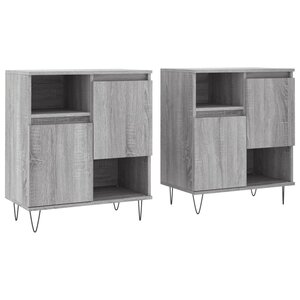 vidaXL Buffets 2 Pièces sonoma gris bois d'ingénierie
