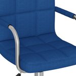 vidaXL Chaise pivotante de salle à manger Bleu Tissu