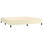 vidaXL Sommier à lattes de lit matelas LED Crème 200x200 cm Similicuir