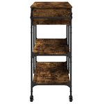 vidaXL Chariot de cuisine chêne fumé 105x42x95 cm bois d'ingénierie