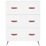 vidaXL Buffet haut Blanc 69 5x34x180 cm Bois d'ingénierie
