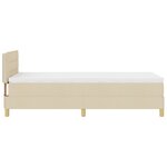 vidaXL Lit à ressorts avec matelas crème 90x200 cm tissu