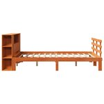 vidaXL Lit bibliothèque sans matelas cire marron 140x190 cm pin massif