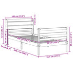 vidaXL Cadre de lit avec tête de lit sans matelas 90x200 cm