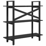 vidaXL Étagère Chêne noir 100 x 33 5 x 102 cm Bois d'ingénierie