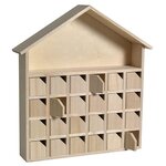 2 calendriers de l'Avent en bois Maison 31 5 x 7 x 34 cm