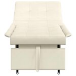 vidaXL Canapé-lit Crème 67 x 194 x 38 cm Velours