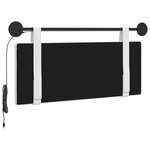 vidaXL Tête de lit suspendue Avec lumière LED Blanc Tissu