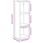 vidaXL Armoire murale de salle de bain Chêne Sonoma 20 x 16 x 62 5 cm