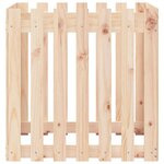 vidaXL Jardinière avec design de clôture 70x70x70 cm pin massif