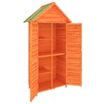 vidaXL Abri à outils de jardin marron 89x52 5x175 cm bois massif pin