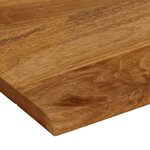 vidaXL Dessus de table 100x80x3 8 cm bord vivant bois massif manguier