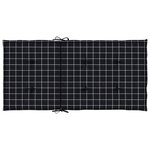 vidaXL Coussins de chaise à dossier bas lot de 4 noir à carreaux tissu