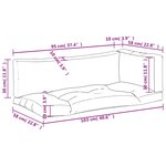 vidaXL Coussins de palette 3 Pièces carreaux rouges tissu