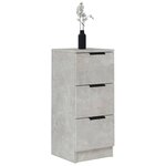 vidaXL Buffets 2 Pièces Gris béton 30x30x70 cm Bois d'ingénierie
