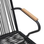 vidaXL Ensemble à dîner de jardin 7 Pièces Noir Rotin PVC