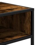 vidaXL Table console chêne fumé 90x35x80 cm bois d'ingénierie
