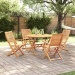 vidaXL Ensemble de salle à manger pour jardin 5 Pièces Marron