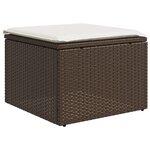 vidaXL Salon de jardin avec coussins 6 Pièces marron résine tressée