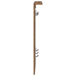 vidaXL Porte-manteau mural avec étagère Montage mural avec miroir Bois ancien 84 x 10 x 80 cm