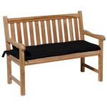 Madison Coussin de banc Panama 150x48 cm Noir