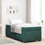 vidaXL Cadre de lit avec matelas Vert foncé 80 x 200 cm Velours