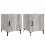 vidaXL Tables de chevet 2 Pièces sonoma gris 40x40x50cm bois d'ingénierie