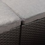 ALLIBERT by KETER - Salon de jardin SanRemo 5 places et table basse - imitation rotin tressé - gris graphite