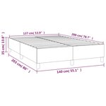 vidaXL Cadre de lit Gris clair 140x200 cm Velours