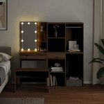 vidaXL Ensemble de coiffeuse avec LED chêne artisanal bois ingénierie