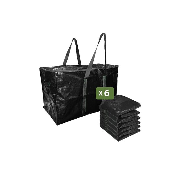 Pack and Move - Lot 6 grands sacs déménagement  rangement et transport ultra résistant - Réutilisable - Poignées solides