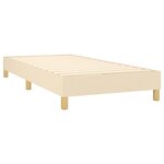 vidaXL Sommier à lattes de lit avec matelas Crème 100x200 cm Tissu