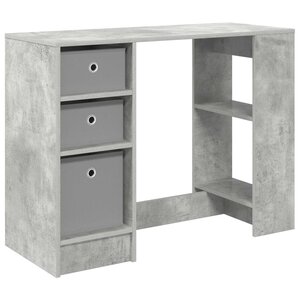 vidaXL Bureau Gris béton Bois d'ingénierie 100 x 40 x 75 cm