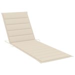 vidaXL Chaise longue double et coussins crème Bois de pin imprégné