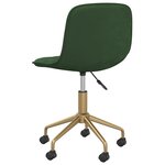 vidaXL Chaises pivotantes à manger lot de 2 vert foncé velours