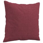 vidaXL Ensemble de canapés 2 Pièces avec coussins rouge bordeaux tissu