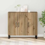 vidaXL Buffet chêne artisanal 90 x 34 x 80 cm Bois d'ingénierie