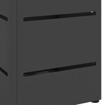 vidaXL Porte-parapluie Noir 15 5 x 15 5 x 49 cm Métal