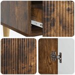 vidaXL Buffet Chêne fumé 66 x 34 5 x 95 cm Bois d'ingénierie
