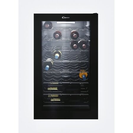 Candy cwc150em/n - cave a vin de mise en température - 41 bouteilles - pose libre - a - l49 x h84 5 cm - noir