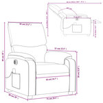 vidaXL Fauteuil de massage inclinable électrique rouge similicuir