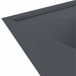 vidaXL Ensemble de 5 jardinières de jardin en anthracite 40x40x15 cm en acier.